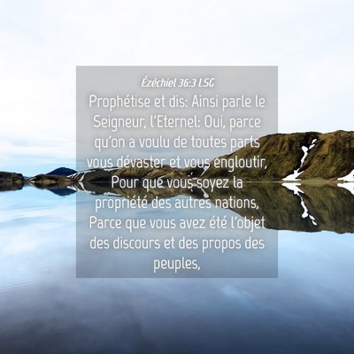 Picture 04 - Ézéchiel 36:3 LSG - Prophétise et dis: Ainsi parle le Seigneur, - Bible Verse Picture