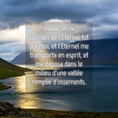 Picture 04 - Ézéchiel 37:1 LSG - La main de l'Eternel fut sur moi, et l'Eternel me - Bible Verse Picture
