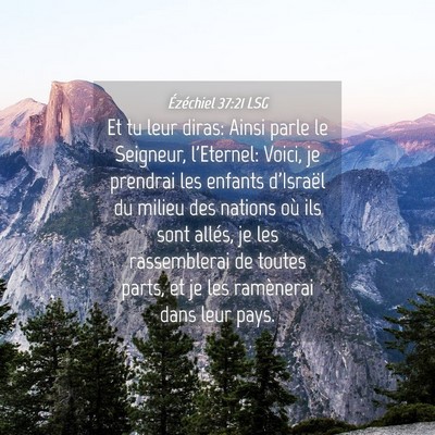 Picture 04 - Ézéchiel 37:21 LSG - Et tu leur diras: Ainsi parle le Seigneur, - Bible Verse Picture