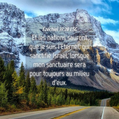 Picture 04 - Ézéchiel 37:28 LSG - Et les nations sauront que je suis l'Eternel, qui - Bible Verse Picture
