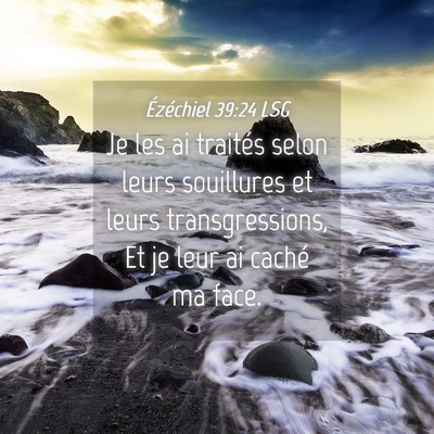 Picture 04 - Ézéchiel 39:24 LSG - Je les ai traités selon leurs souillures et - Bible Verse Picture