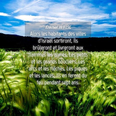 Picture 04 - Ézéchiel 39:9 LSG - Alors les habitants des villes d'Israël - Bible Verse Picture