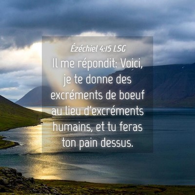 Picture 04 - Ézéchiel 4:15 LSG - Il me répondit: Voici, je te donne des - Bible Verse Picture