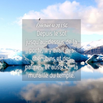 Picture 04 - Ézéchiel 41:20 LSG - Depuis le sol jusqu'au-dessus de la porte, il y - Bible Verse Picture
