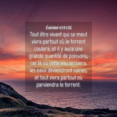 Picture 04 - Ézéchiel 47:9 LSG - Tout être vivant qui se meut vivra partout où - Bible Verse Picture