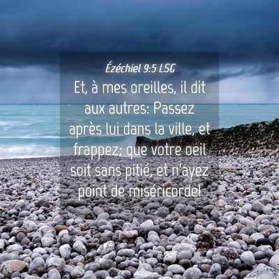 Picture 04 - Ézéchiel 9:5 LSG - Et, à mes oreilles, il dit aux autres: Passez - Bible Verse Picture