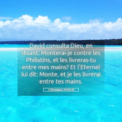Picture 05 - 1 Chroniques 14:10 LSG - David consulta Dieu, en disant: Monterai-je - Bible Verse Picture