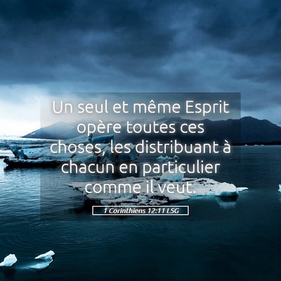 Picture 05 - 1 Corinthiens 12:11 LSG - Un seul et même Esprit opère toutes ces choses, - Bible Verse Picture