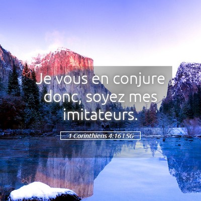 Picture 05 - 1 Corinthiens 4:16 LSG - Je vous en conjure donc, soyez mes - Bible Verse Picture