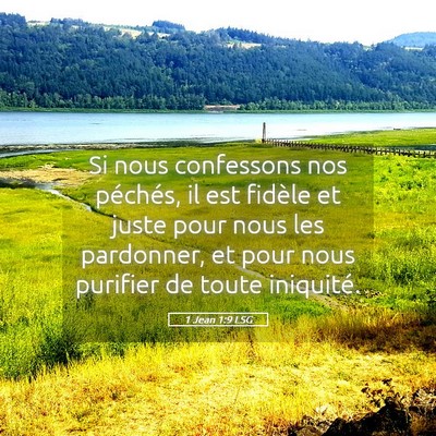 Picture 05 - 1 Jean 1:9 LSG - Si nous confessons nos péchés, il est fidèle - Bible Verse Picture