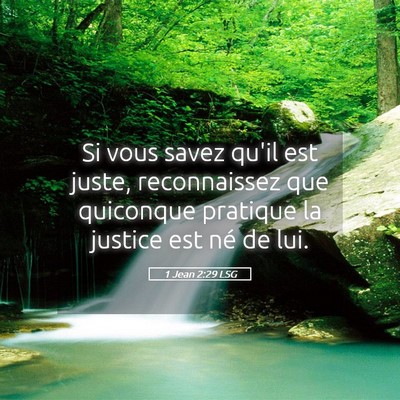 Picture 05 - 1 Jean 2:29 LSG - Si vous savez qu'il est juste, reconnaissez que - Bible Verse Picture