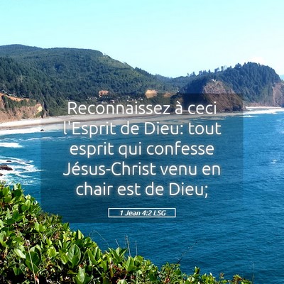 Picture 05 - 1 Jean 4:2 LSG - Reconnaissez à ceci l'Esprit de Dieu: tout - Bible Verse Picture