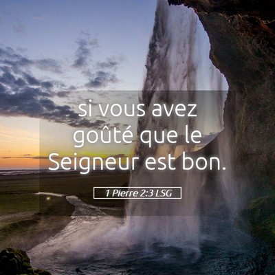 Picture 05 - 1 Pierre 2:3 LSG - si vous avez goûté que le Seigneur est - Bible Verse Picture