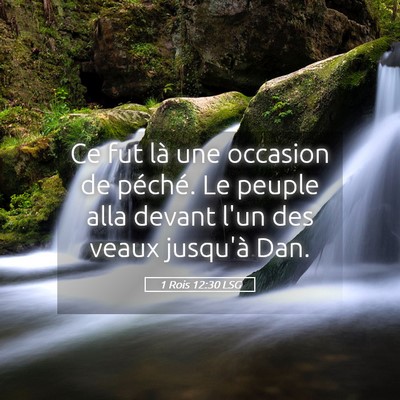 Picture 05 - 1 Rois 12:30 LSG - Ce fut là une occasion de péché. Le peuple - Bible Verse Picture