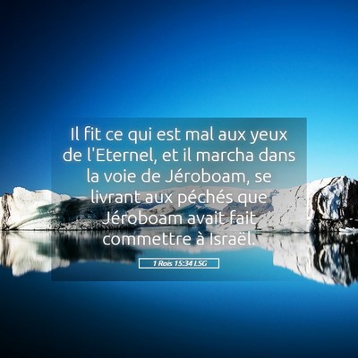 Picture 05 - 1 Rois 15:34 LSG - Il fit ce qui est mal aux yeux de l'Eternel, et - Bible Verse Picture