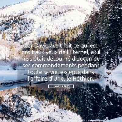 Picture 05 - 1 Rois 15:5 LSG - Car David avait fait ce qui est droit aux yeux de - Bible Verse Picture