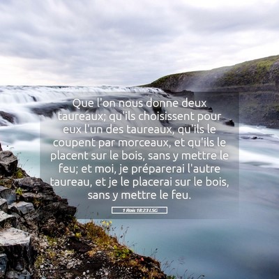 Picture 05 - 1 Rois 18:23 LSG - Que l'on nous donne deux taureaux; qu'ils - Bible Verse Picture