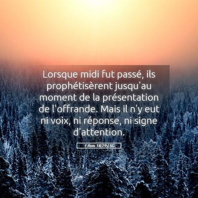 Picture 05 - 1 Rois 18:29 LSG - Lorsque midi fut passé, ils prophétisèrent - Bible Verse Picture