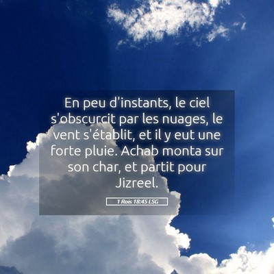 Picture 05 - 1 Rois 18:45 LSG - En peu d'instants, le ciel s'obscurcit par les - Bible Verse Picture