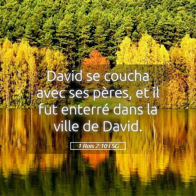 Picture 05 - 1 Rois 2:10 LSG - David se coucha avec ses pères, et il fut - Bible Verse Picture