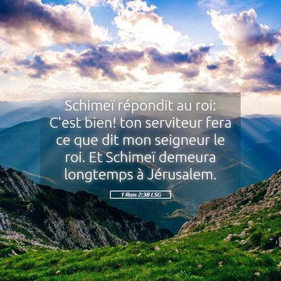 Picture 05 - 1 Rois 2:38 LSG - Schimeï répondit au roi: C'est bien! ton - Bible Verse Picture