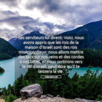 Picture 05 - 1 Rois 20:31 LSG - Ses serviteurs lui dirent: Voici, nous avons - Bible Verse Picture