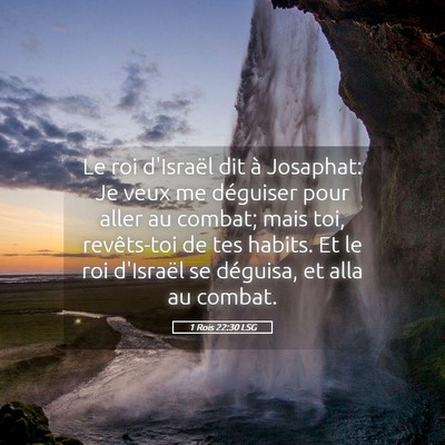 Picture 05 - 1 Rois 22:30 LSG - Le roi d'Israël dit à Josaphat: Je veux me - Bible Verse Picture