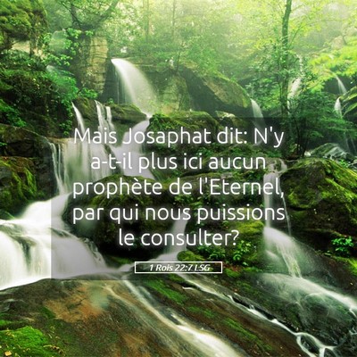 Picture 05 - 1 Rois 22:7 LSG - Mais Josaphat dit: N'y a-t-il plus ici aucun - Bible Verse Picture