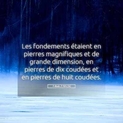 Picture 05 - 1 Rois 7:10 LSG - Les fondements étaient en pierres magnifiques et - Bible Verse Picture