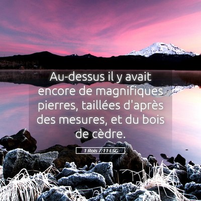Picture 05 - 1 Rois 7:11 LSG - Au-dessus il y avait encore de magnifiques - Bible Verse Picture