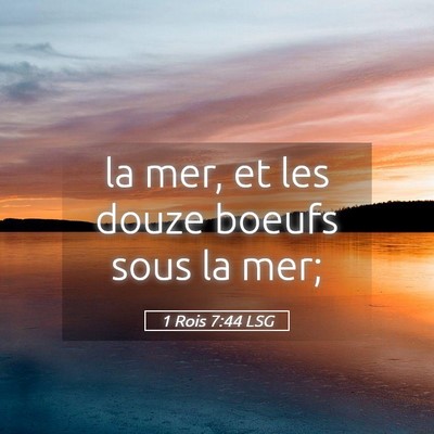 Picture 05 - 1 Rois 7:44 LSG - la mer, et les douze boeufs sous la - Bible Verse Picture