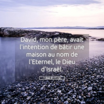 Picture 05 - 1 Rois 8:17 LSG - David, mon père, avait l'intention de bâtir une - Bible Verse Picture