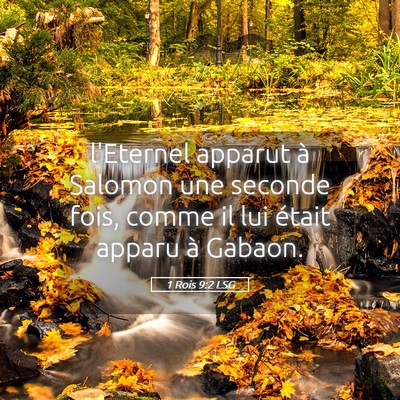 Picture 05 - 1 Rois 9:2 LSG - l'Eternel apparut à Salomon une seconde fois, - Bible Verse Picture