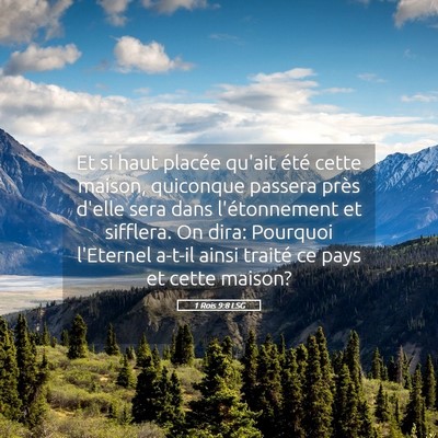 Picture 05 - 1 Rois 9:8 LSG - Et si haut placée qu'ait été cette maison, - Bible Verse Picture