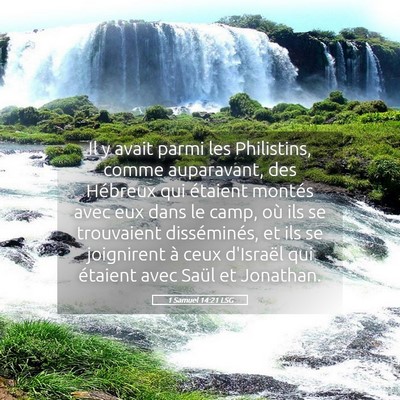 Picture 05 - 1 Samuel 14:21 LSG - Il y avait parmi les Philistins, comme - Bible Verse Picture