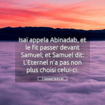 Picture 05 - 1 Samuel 16:8 LSG - Isaï appela Abinadab, et le fit passer devant - Bible Verse Picture