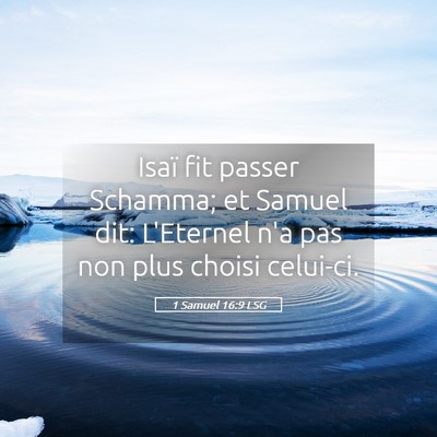 Picture 05 - 1 Samuel 16:9 LSG - Isaï fit passer Schamma; et Samuel dit: - Bible Verse Picture