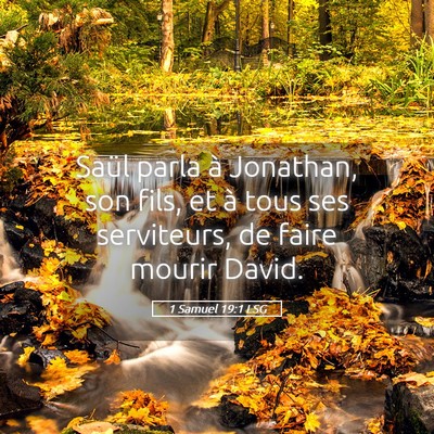 Picture 05 - 1 Samuel 19:1 LSG - Saül parla à Jonathan, son fils, et à tous ses - Bible Verse Picture