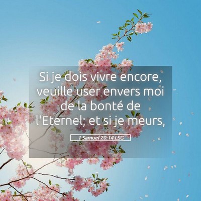 Picture 05 - 1 Samuel 20:14 LSG - Si je dois vivre encore, veuille user envers moi - Bible Verse Picture