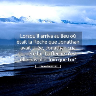 Picture 05 - 1 Samuel 20:37 LSG - Lorsqu'il arriva au lieu où était la flèche - Bible Verse Picture