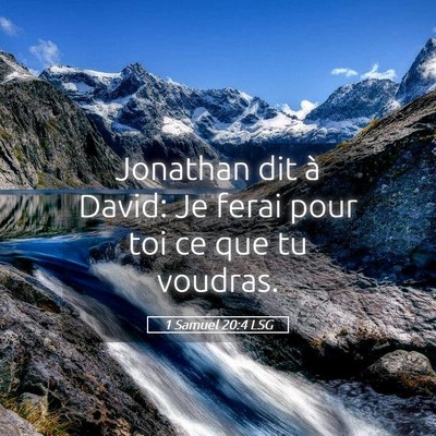 Picture 05 - 1 Samuel 20:4 LSG - Jonathan dit à David: Je ferai pour toi ce que - Bible Verse Picture