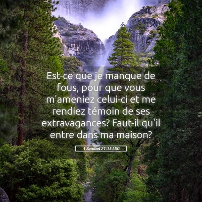 Picture 05 - 1 Samuel 21:15 LSG - Est-ce que je manque de fous, pour que vous - Bible Verse Picture