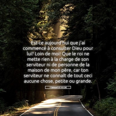 Picture 05 - 1 Samuel 22:15 LSG - Est-ce aujourd'hui que j'ai commencé à - Bible Verse Picture