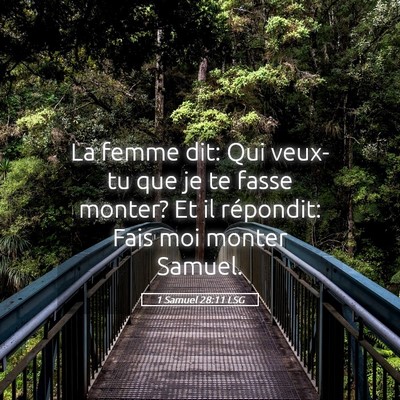 Picture 05 - 1 Samuel 28:11 LSG - La femme dit: Qui veux-tu que je te fasse monter? - Bible Verse Picture