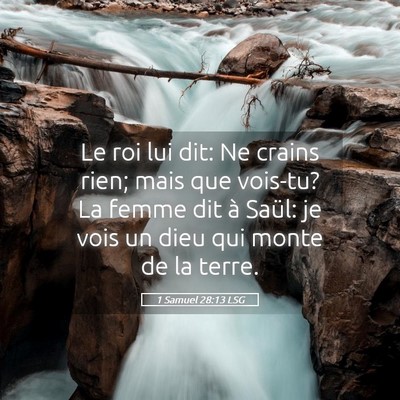 Picture 05 - 1 Samuel 28:13 LSG - Le roi lui dit: Ne crains rien; mais que vois-tu? - Bible Verse Picture