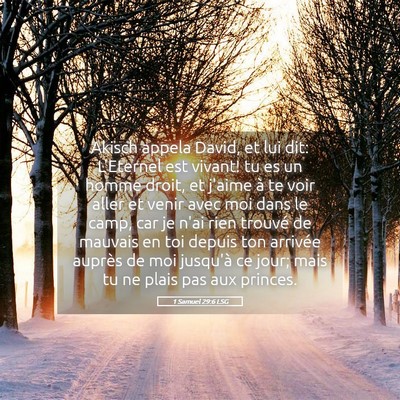 Picture 05 - 1 Samuel 29:6 LSG - Akisch appela David, et lui dit: L'Eternel est - Bible Verse Picture