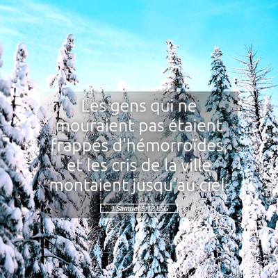 Picture 05 - 1 Samuel 5:12 LSG - Les gens qui ne mouraient pas étaient frappés - Bible Verse Picture