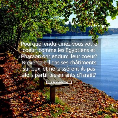 Picture 05 - 1 Samuel 6:6 LSG - Pourquoi endurciriez-vous votre coeur, comme les - Bible Verse Picture