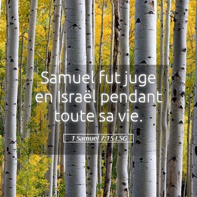 Picture 05 - 1 Samuel 7:15 LSG - Samuel fut juge en Israël pendant toute sa - Bible Verse Picture