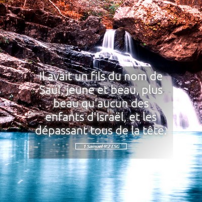Picture 05 - 1 Samuel 9:2 LSG - Il avait un fils du nom de Saül, jeune et beau, - Bible Verse Picture